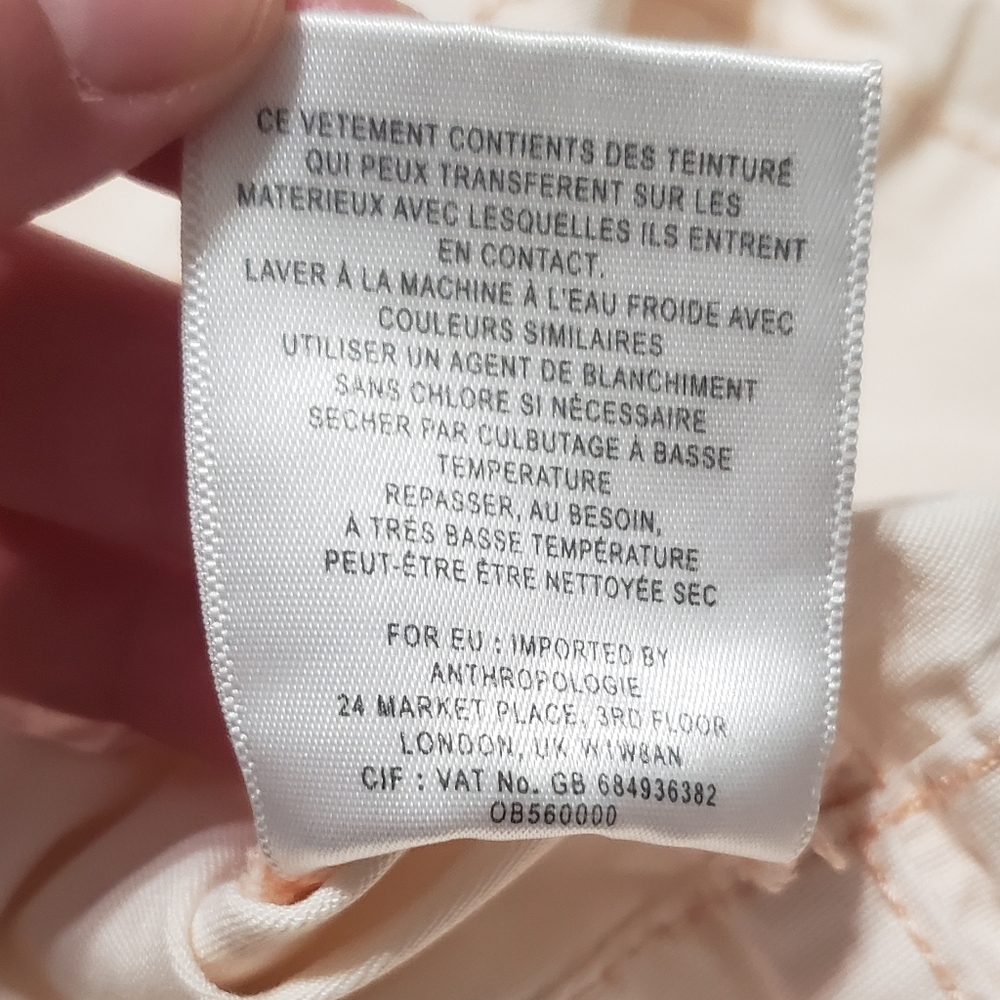 Anthropologie Pilcro and the Letterpress Pale Peach Skirt Sz 8 - Picture 9 of 11